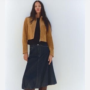 Zara TRF DENIM BALLOON SKIRT